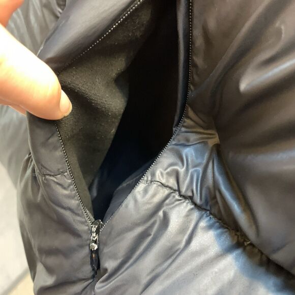 Eddie Bauer Luna Peak Down Parka Jacket Women M Black Hooded Goose Duvet EB550 - Picture 5 of 14